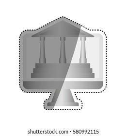 Bank building symbol icon vector illustration graphic design