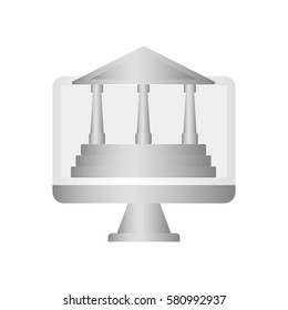 Bank building symbol icon vector illustration graphic design