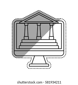 Bank building symbol icon vector illustration graphic design
