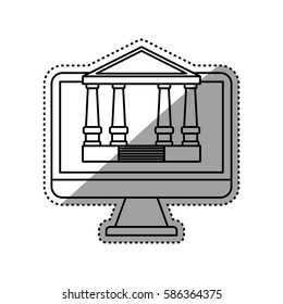 Bank building symbol icon vector illustration graphic design