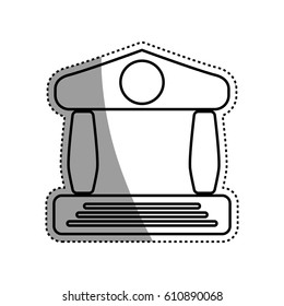 Bank building symbol icon vector illustration graphic design