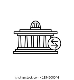 Bank building transaction icon vector template   