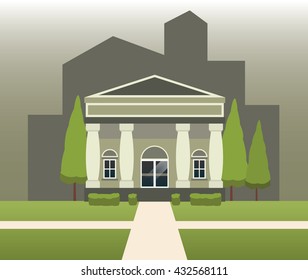 bank building vector design