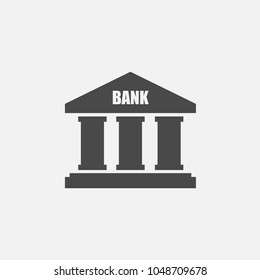 Bank Building Icon Vector Illustration Logo Stock Vector (Royalty Free ...