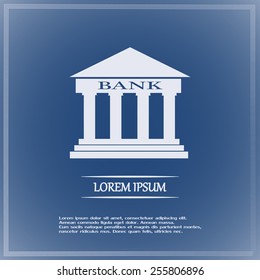Bank building vector icon