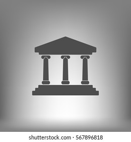 Bank building vector icon