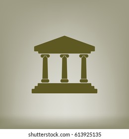 Bank building vector icon
