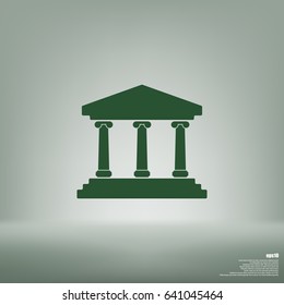 Bank building vector icon