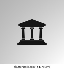 Bank building vector icon