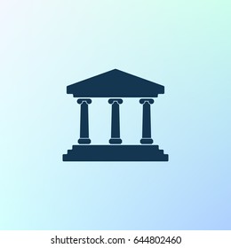 Bank building vector icon