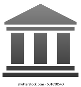 Bank Building vector icon. Flat symbol with gradient. Pictogram is isolated on a white background. Designed for web and software interfaces.