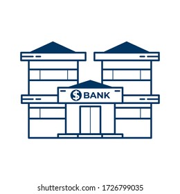 bank building vector icon illustration
