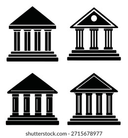 conjunto de pacotes de ícones vetoriais de construção de bancos