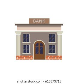 Bank building, vector illustration.