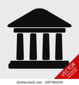 Bank Building - Vector Illustration - Isolated On Transparent Background