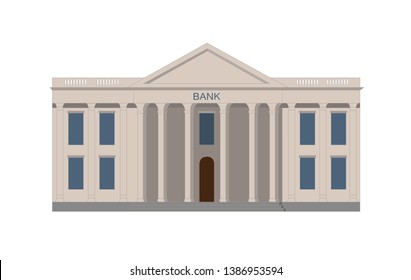 Bank Building Vector Illustration Isolated Stock Vector (Royalty Free ...