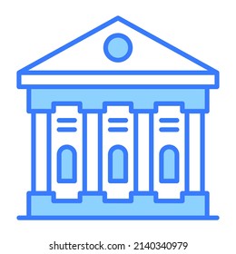 ilustración vectorial de construcción bancaria aislada en fondo blanco. Concepto de negocios de arquitectura.