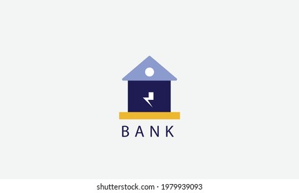 Diseño de logotipo vectorial de construcción de bancos