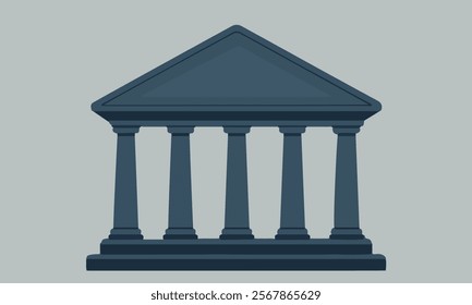 Bank busilding vector illustration with bank icon and bank symbol building in financial organization vector icon of bank and finance money institute.