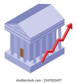 Bank business icon isometric vector. Director team. Career money