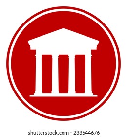 Bank button on white background. Vector illustration.