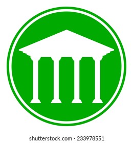 Bank button on white background. Vector illustration.