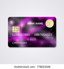 Bank card abstract style vector design template