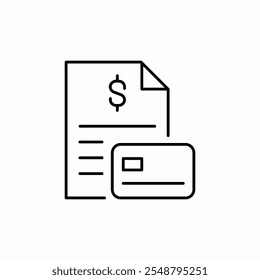 bank card account statement icon sign vector