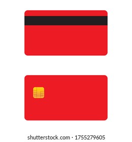 Tarjeta bancaria de ambos lados como patrón