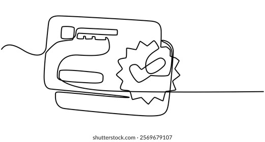 Bank card with a chip, credit card one line art. Continuous line drawing of bank, money, finance, financial, payment, data, savings, economic, wealth, credit, Continuous Line Drawing of Credit Card.