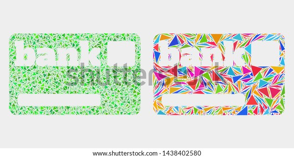 Bank Card Collage Icon Triangle Items Stock Vector (Royalty Free ...