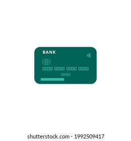 Bank card. Credit card template. Vector illustration of isolated on a white background.