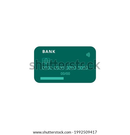 Bank card. Credit card template. Vector illustration of isolated on a white background.