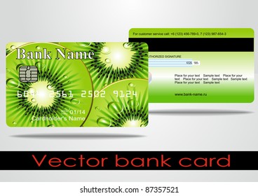 Bank card customer. Vector.