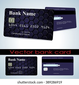 Bank card customer. Vector. The design for a credit card layout.