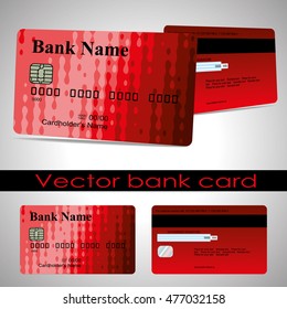 Bank card customer. Vector. The design for a credit card layout.