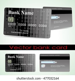 Bank card customer. Vector. The design for a credit card layout.