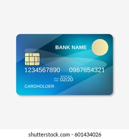 Bank card design vector template