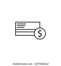 bank card, dollar icon. Element of finance illustration. Signs and symbols icon can be used for web, logo, mobile app, UI, UX on white background