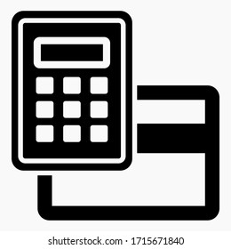 Bank card. E-commerce. Cashless payments. Payment through electronic payments. Vector icon.