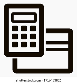 Bank card. E-commerce. Cashless payments. Payment through electronic payments. Vector icon.
