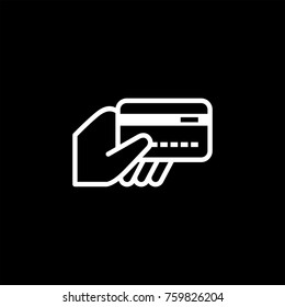 Bank card flat vector icon