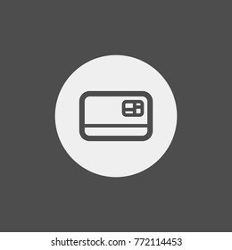 Bank card flat vector icon