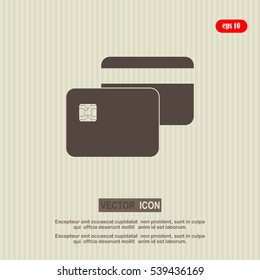 Bank card. Flat web icon.