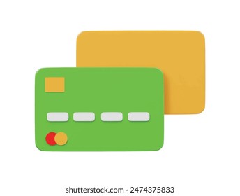  Bank card icon 3d render illustration