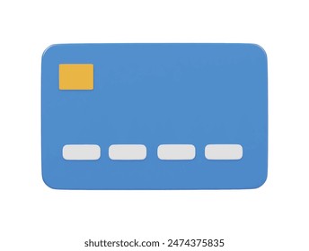  Bank card icon 3d render illustration