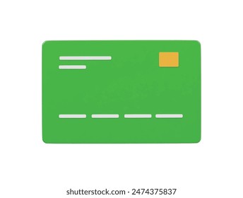  Bank card icon 3d render illustration