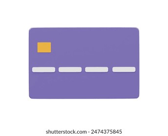  Bank card icon 3d render illustration