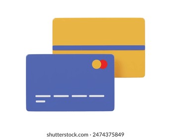  Bank card icon 3d render illustration