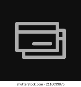 bank card icon with black background